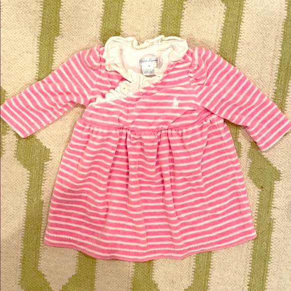 Ralph Lauren Other - Ralph Lauren velour 3M baby dress